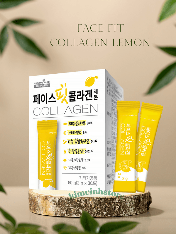 Collagen Vitamin C Hàn Quốc – Bột Uống Face Fit Đẹp Da, Tăng Hiệu Quả Trẻ Hóa
