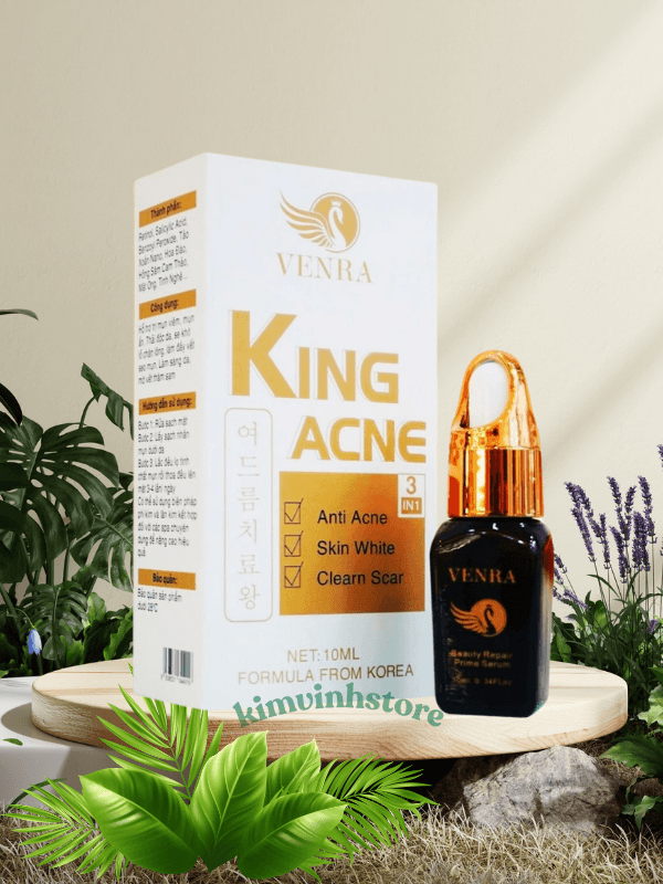 Serum Trị Mụn Cao Cấp King Acne 3 in 1 Venra – Hũ 10ml